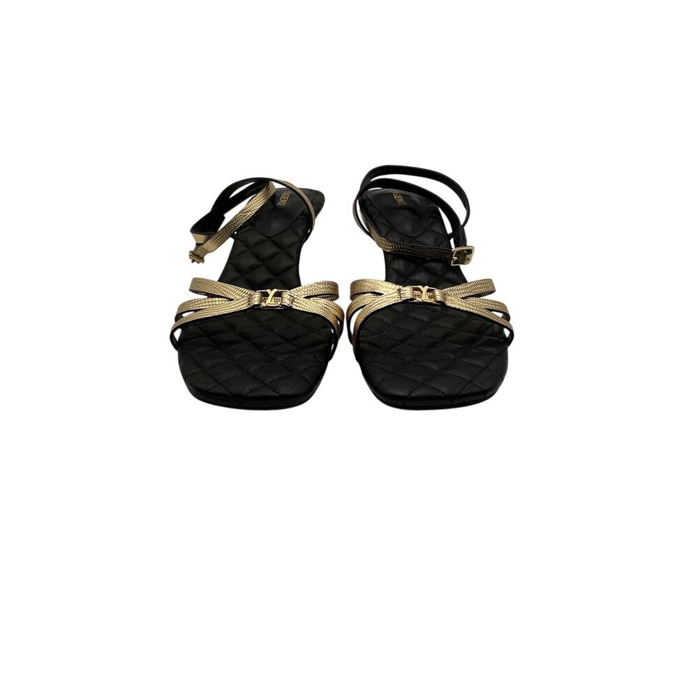 L'Agence Quilted Black Genette Sandal Size 8 - Picture 4 of 6